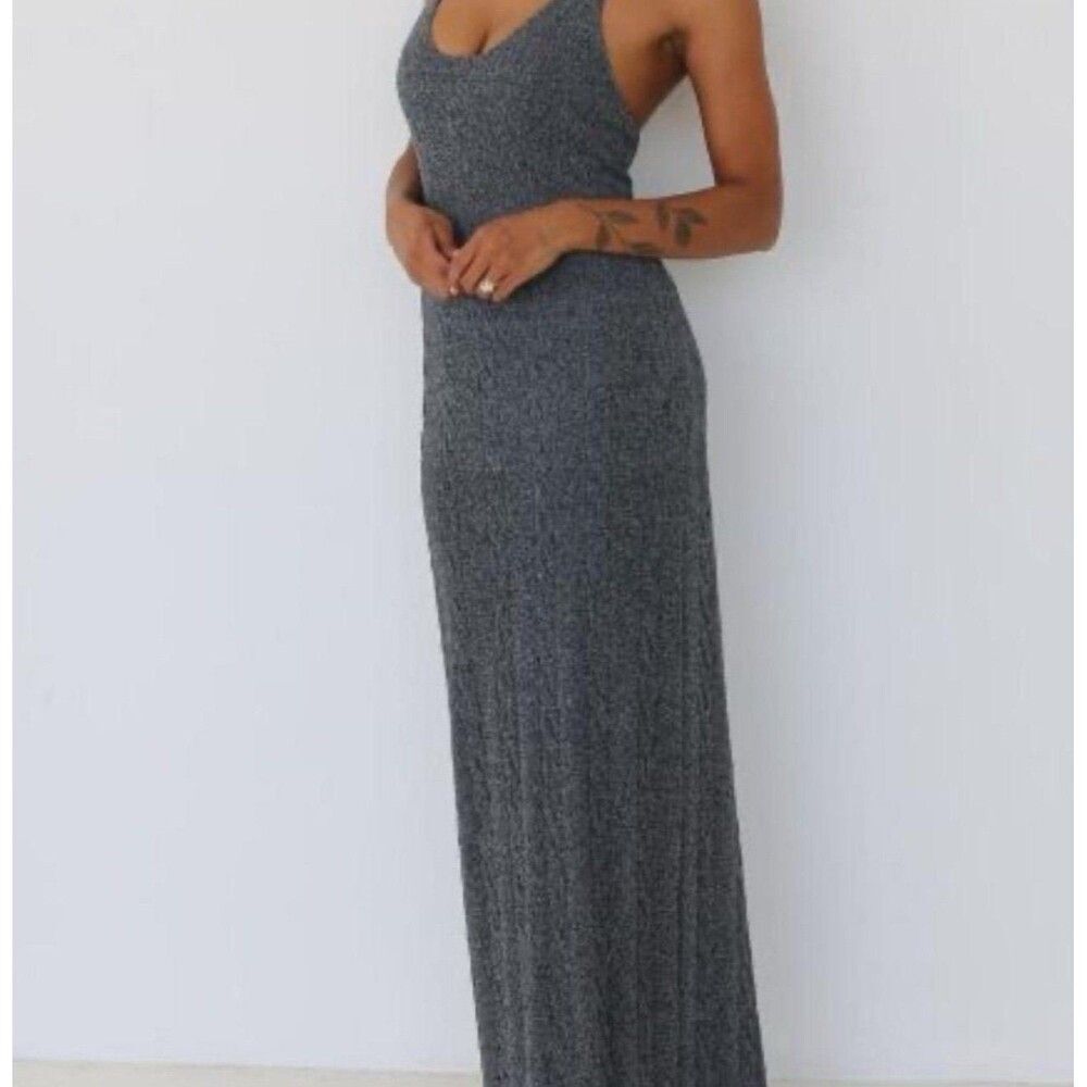 NEW Anthropologie Small Maxi Knit Sweater Tank Dress Old Money Minimalist Chic